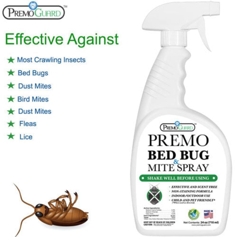 Premo guard bed bug mite spray 24 oz effective image New Labels